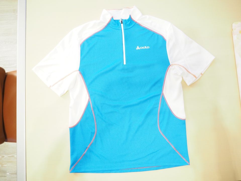 odlo Polo-Shirt, Sport-Shirt, Tennis blau weiß Gr. M in Heilshoop