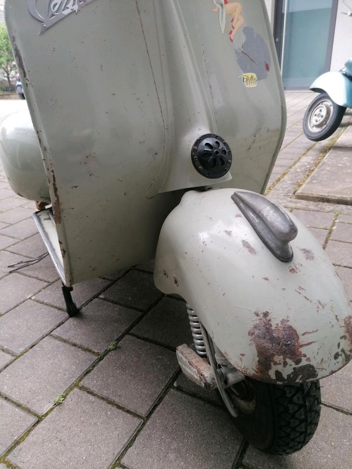 Vespa ACMA 1954, beilackierter O-Lack, dt. Papiere, Eintragungen in Remchingen