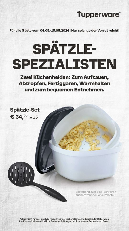 Tupperware Siebservierer & Schaumlöffel in Albstadt