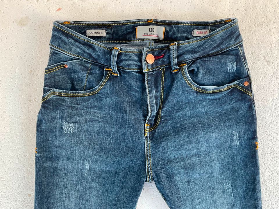 LTB Julianne X High Rise Push Up Skinny Jeans blau used  Größe 25 in Nürnberg (Mittelfr)