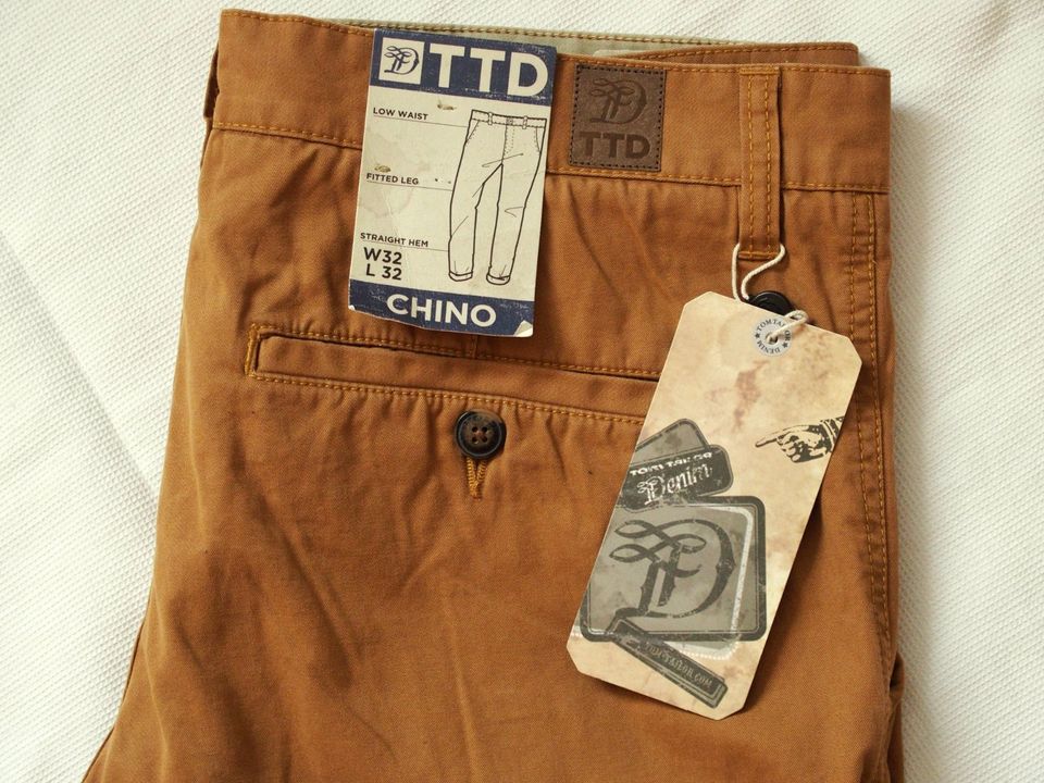 Neu Tom Tailor Denim Chino Hose, camel, Gr. W32 / L32 in Köln