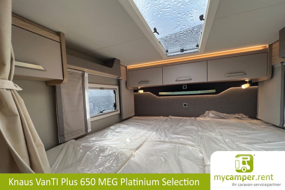 Buchungslücke 2024 Knaus VanTi 640 MEG mieten - Deluxe 2 Personen Wohnmobil mit Automatik 177 PS, TV System, Autark-Solar Paket, Anhängerkupplung  Knaus Model mit VW Crafter leihen. in Kerken