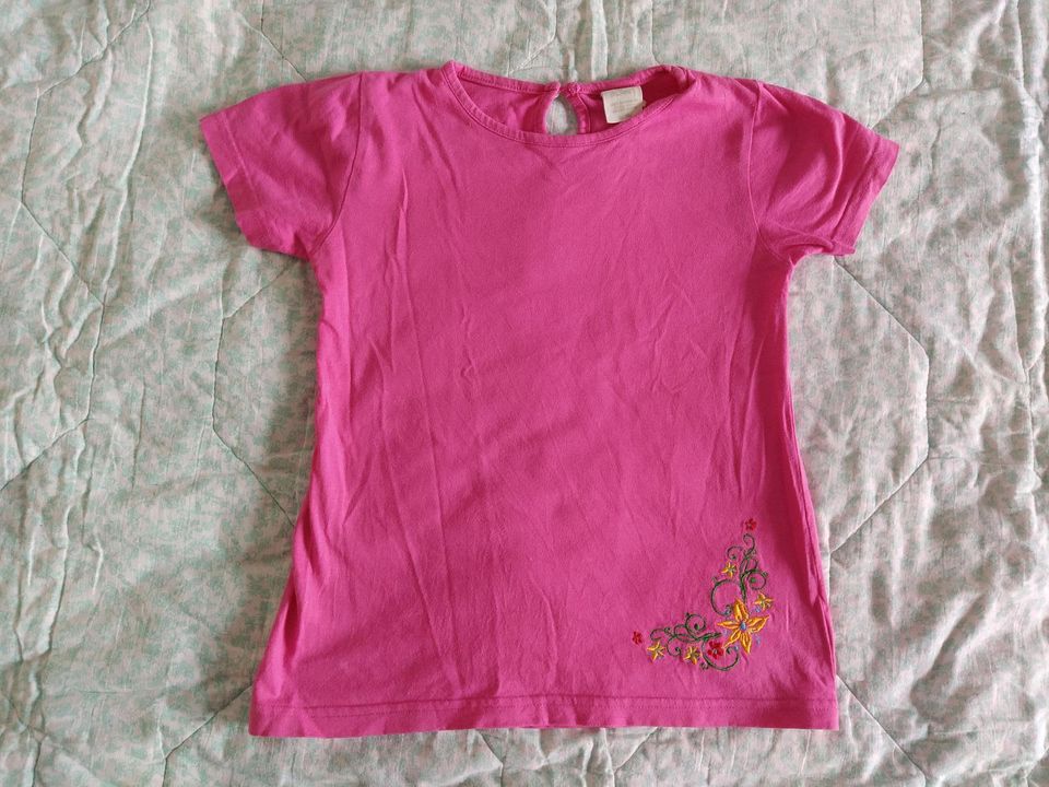 T-Shirt 104 Alana pink Blumen in Platten