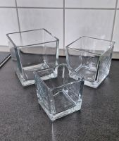 3 Glas Würfel Schalen eckig Windlicht Vase Behälter Nordrhein-Westfalen - Hagen Vorschau