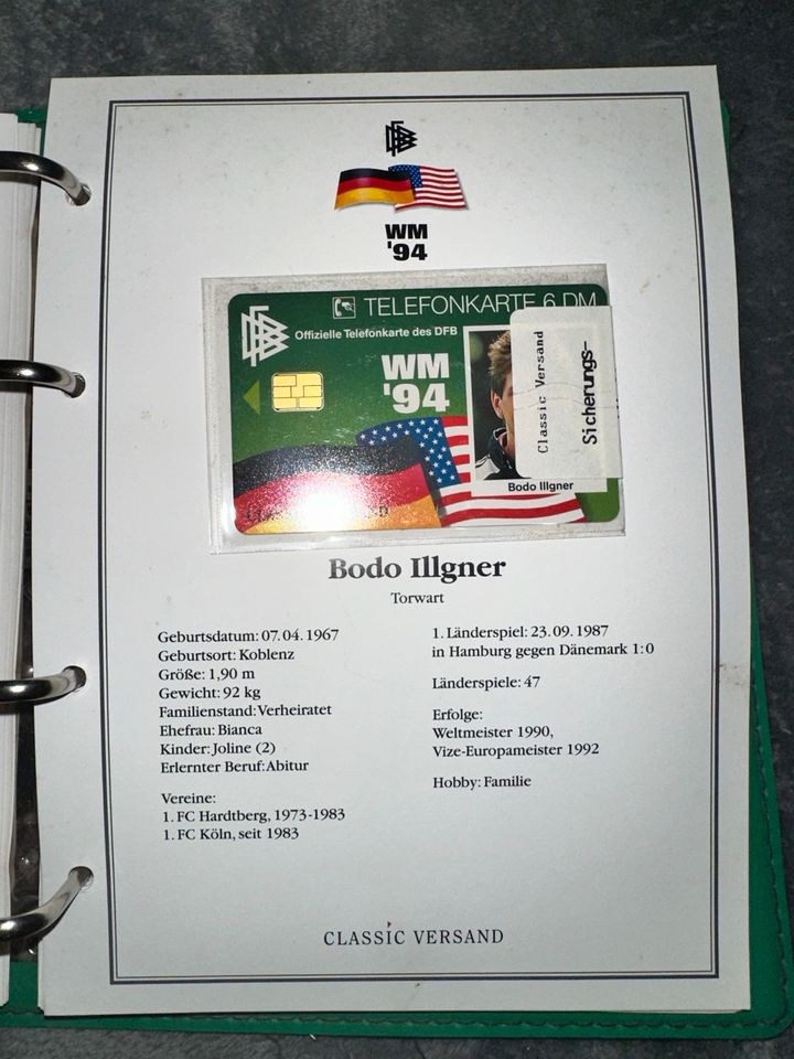 WM'94 | EM | Deutschland | Telefonkarten-Collection | DFB in Mettmann