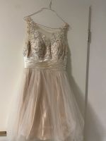 Kleid Tüll beige gold gr. 38 M A-Linie Perlen Hochzeit Mesh Nordrhein-Westfalen - Mönchengladbach Vorschau