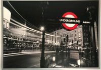 London Underground, 1 x 1,4 m, ikea, Vilshult, schwarz weiß Bild Niedersachsen - Ganderkesee Vorschau