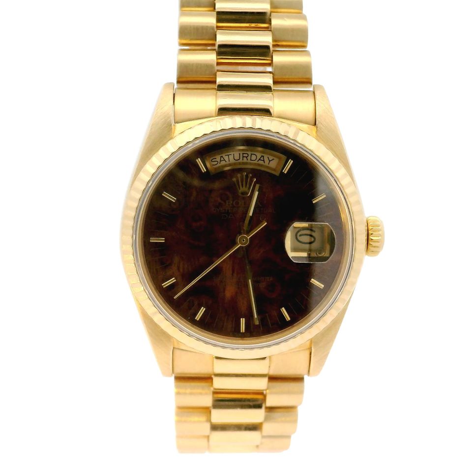 Rolex Daydate 36mm Ref. 18038 750 Gelbgold Holz Zifferblatt in Hannover