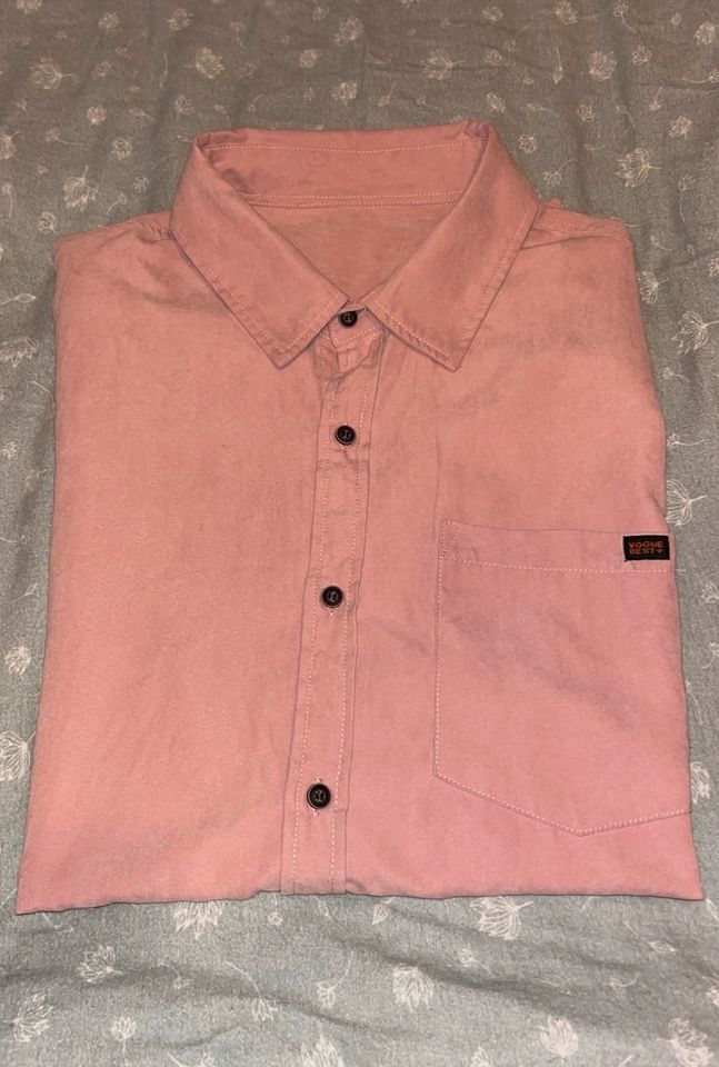 Pinkes Kurzarm Hemd in Bebra