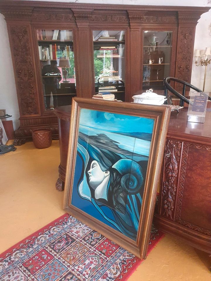 Gemälde Malerei Original Oil Bild mit Holzrahmen Vergoldet 77x93 in Wiesbaden