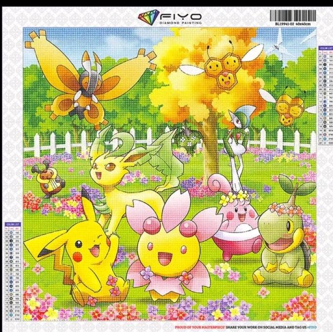 30*30 cm Pikachu Frühling diamond painting Bild Glitzer Steine in Donaueschingen