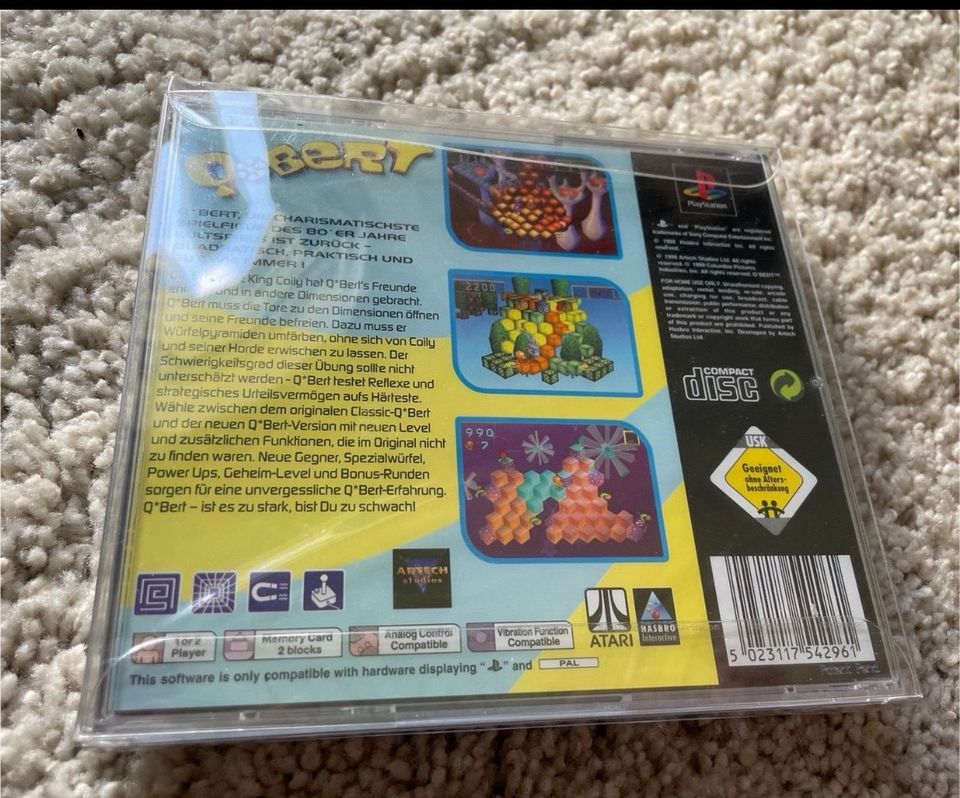 Q Bert PS1 PSOne PSX Sealed Neu PlayStation Nintendo VGA WATA in Hohenlockstedt