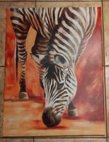 Zebra Bild auf Leinwand 46 x 62 cm kolonial Stiel Nordrhein-Westfalen - Ibbenbüren Vorschau