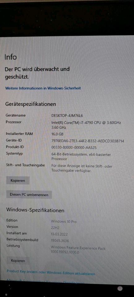 Mini Computer Intel Asus vega 8gb i7 4790 Raijintek Orcus in Gersthofen