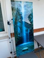 Glasbild Wasserfall in blau / petrol 125 x 50 cm Baden-Württemberg - Konstanz Vorschau