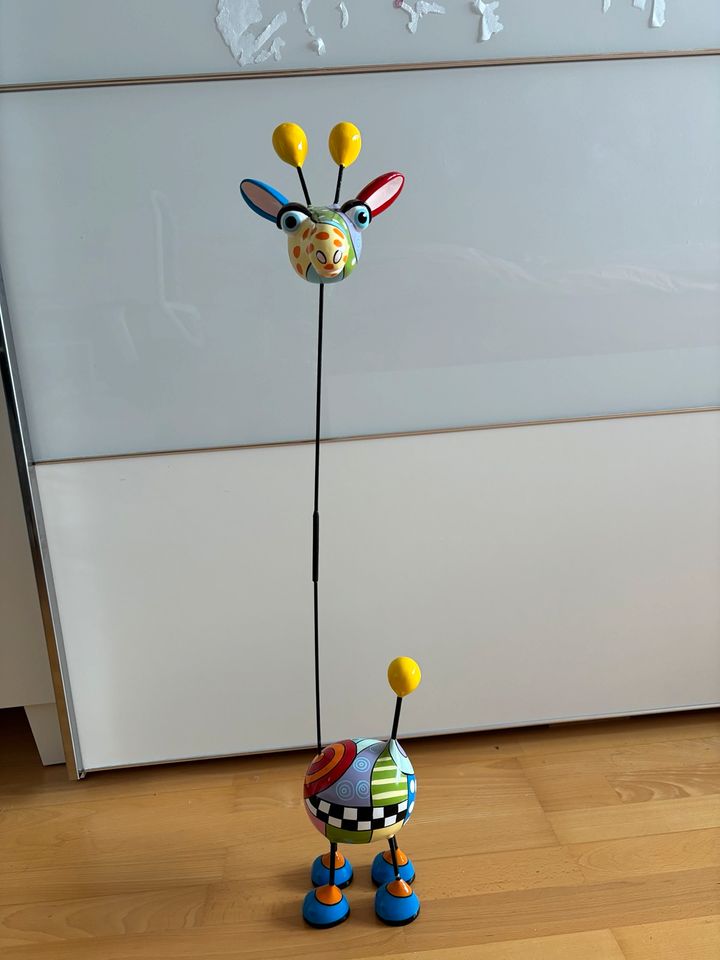 Crazy Giraffe Pop Art Skulptur Figur 80cm in München