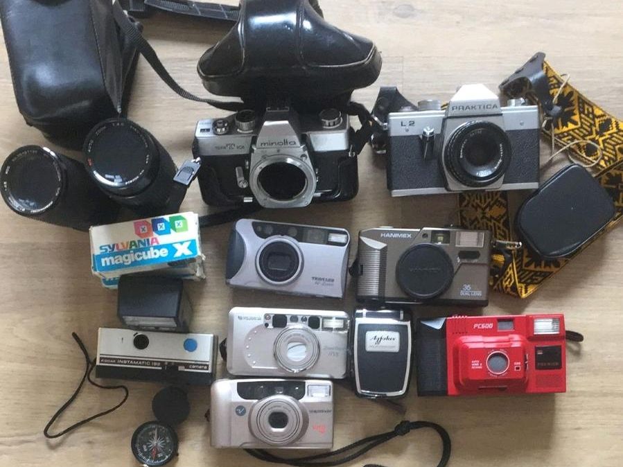 Kamera Sammlung, Objektive, Hanimex, minolta, Fujifilm in Halstenbek