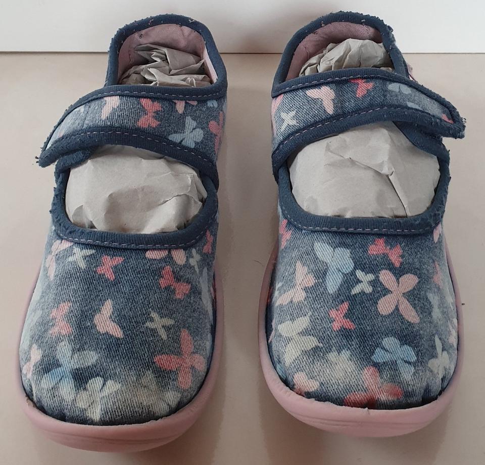 Richter Hausschuhe blau Gr. 34 Klettverschluss Schuhe Mädchen in Merzig