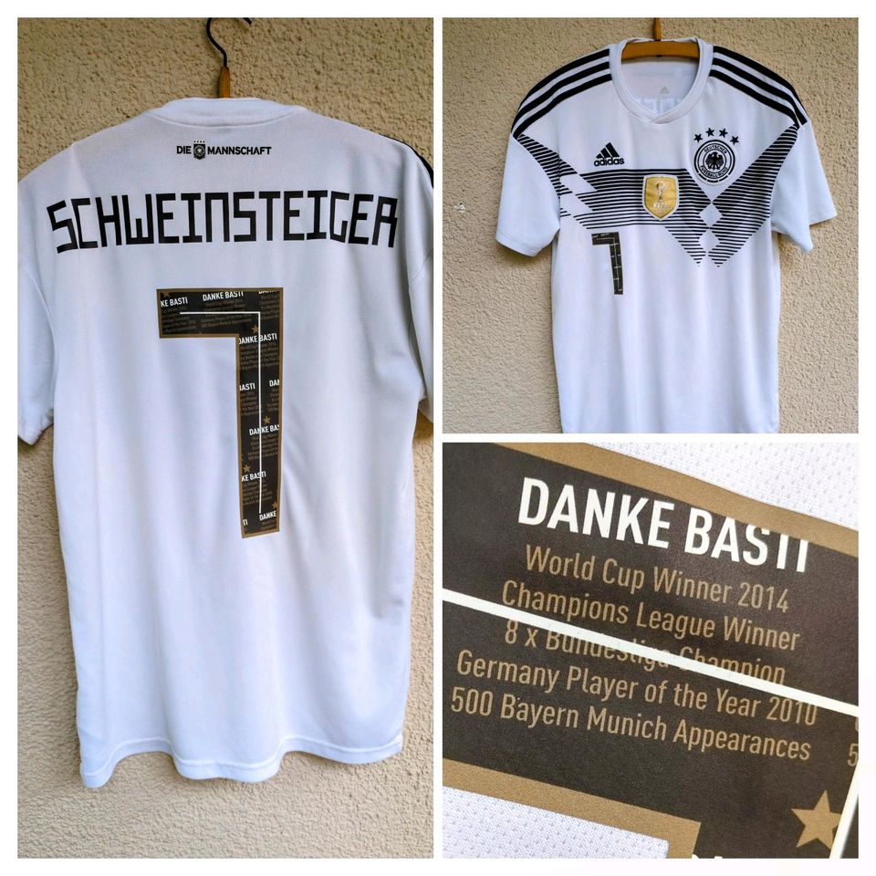 Adidas DFB Deutschland Trikot Danke Basti Schweinsteiger Größe M in Leipzig