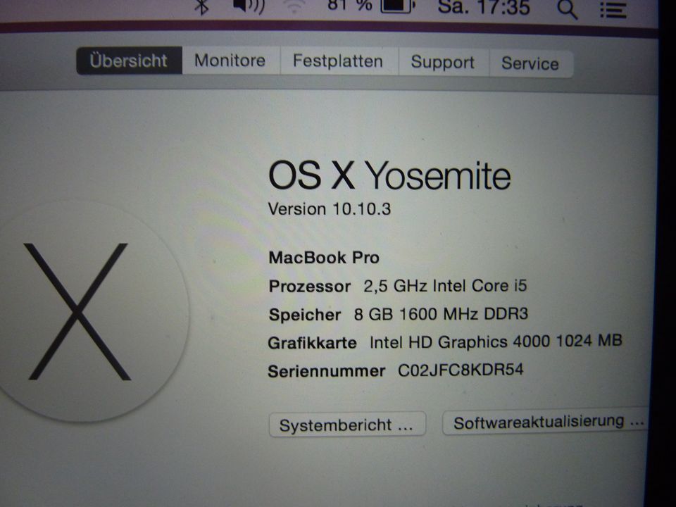 Apple Macbook Pro, 13" Retina, Core i5, SSD, Mod A1502 in Berlin