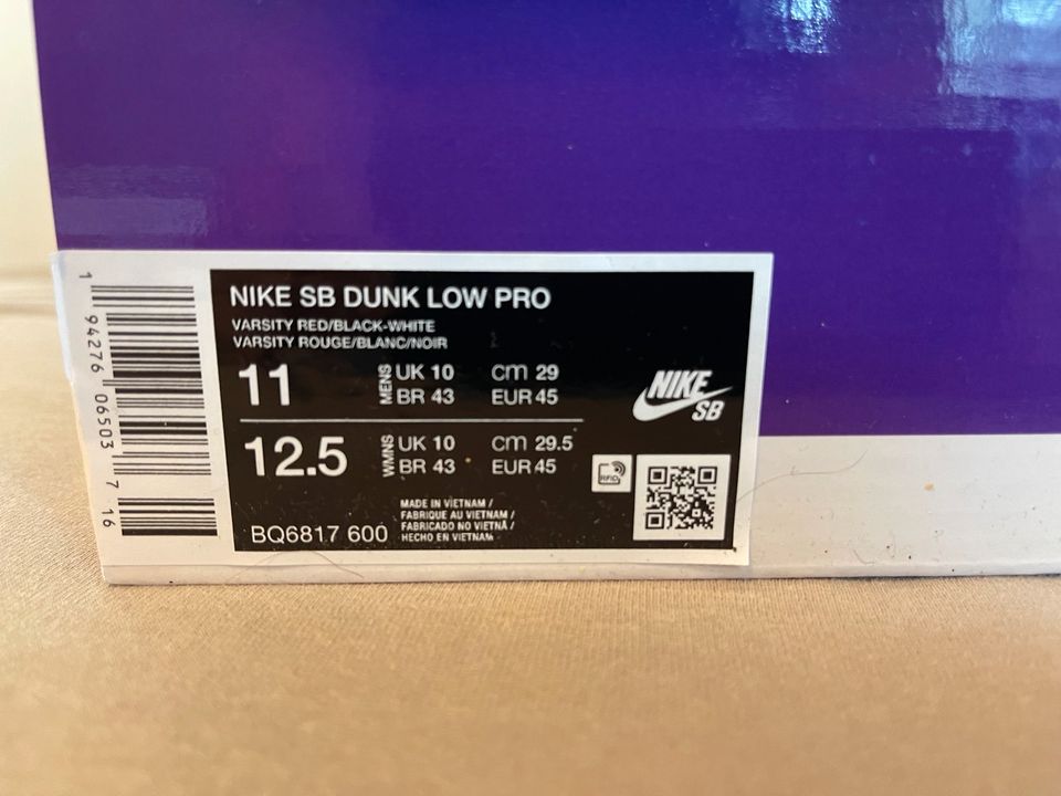 Nike SB Dunk Low Pro Chicago US 11 EUR 45 in München