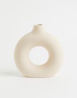 Vase ringförmig Keramik Steingut beige weiß ecru abstrakt H&M Niedersachsen - Brake (Unterweser) Vorschau