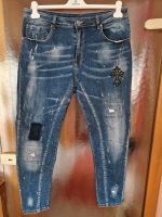 High Waist Jeans Patches Risse Farbkleckse Gr. XL Sexy Woman Rheinland-Pfalz - Kindsbach Vorschau