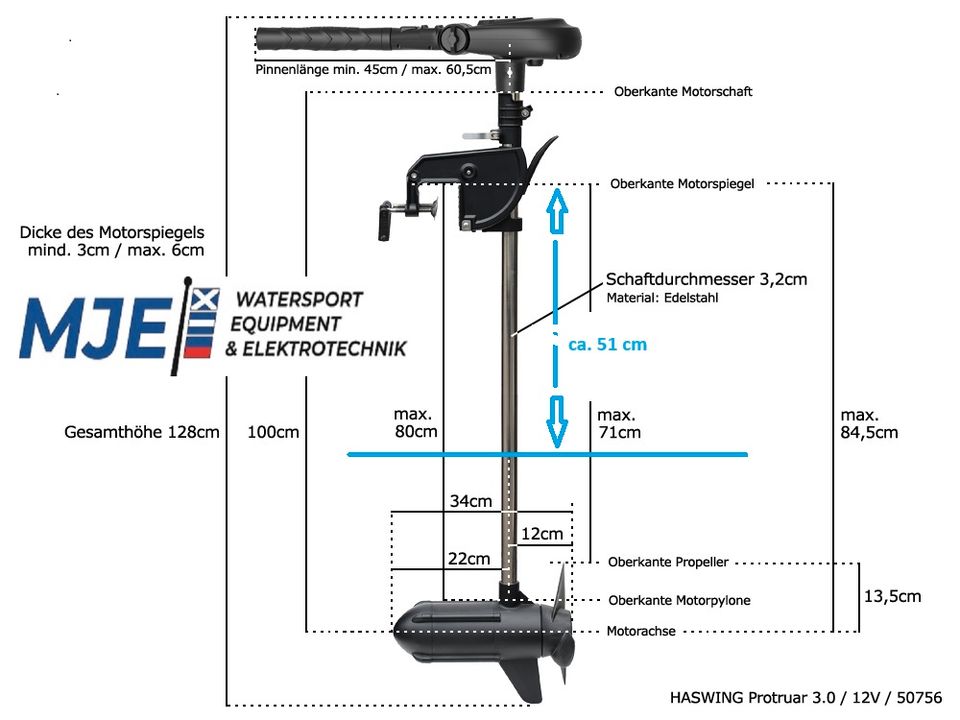 Elektromotor Boot  24 V 1400 W HASWING PROTRUAR 3.0 110 lbs in Waldeck