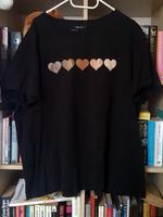 Schwarzes T Shirt mit braunen Herzen, Gr. 4XL / 52 Berlin - Rudow Vorschau