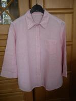 Damen Bluse Gr. 42, 100 % Leinen, Montego, Rosa/weiss kariert Berlin - Steglitz Vorschau
