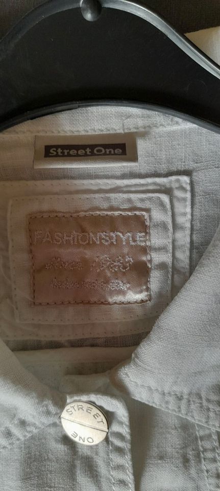 Jacke von STREET ONE 100% Leinen weiß Größe 38 in Freystadt