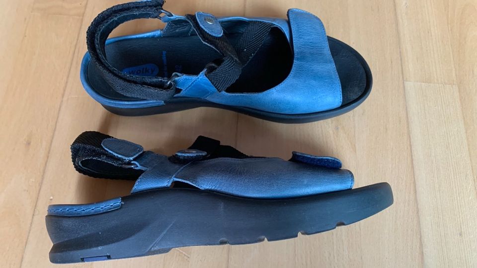 Bequeme Sandalen Sandaletten Wolky blau türkis 42 Einlagen in Borchen