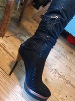Sexy High Heels Stiefel schwarz Glanz glänzend 41 Plateau 12 cm Kr. München - Unterföhring Vorschau