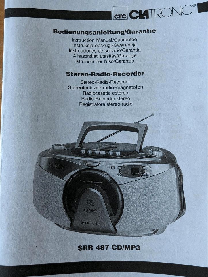Stereo-Radio-Recorder SRR 487 CD/MP3 in Erndtebrück