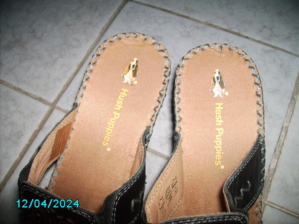 Hush Puppies Pantoletten, schwarz, Gr. 38, wie neu! in Schnaitsee