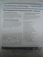 Waschtisch Waschbecken Montageplatte 840 x 190 mm Schallschutz Beuel - Holzlar Vorschau