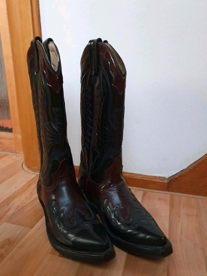 Mezcalero Western Stiefel Cowboy Boots Gr. 38 Leder Motorrad -NEU in Alzenau