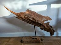 Teakholz Schwertfisch Marlin Angler Angeln Unikat Holz Kiel - Wellsee-Kronsburg-Rönne Vorschau