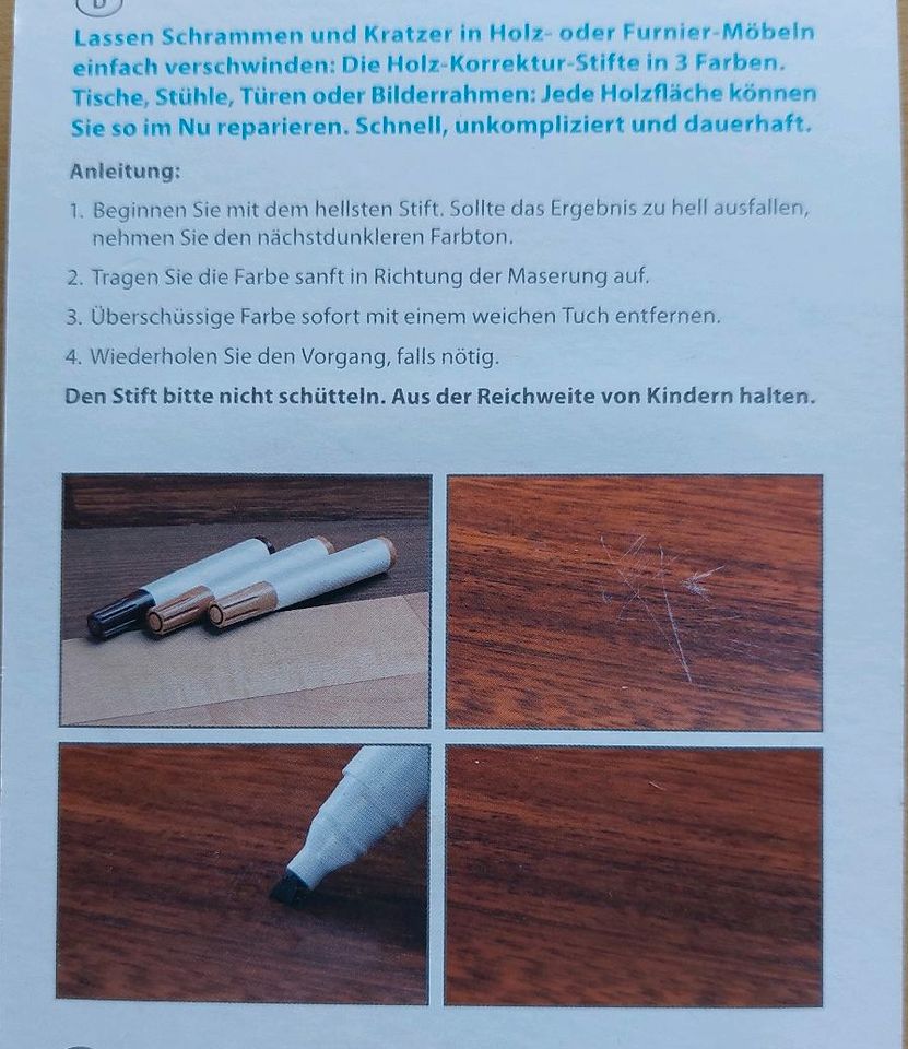 3 Korrektur Stifte für Holz und Furnier in Baden-Württemberg - Denzlingen |  Heimwerken. Heimwerkerbedarf gebraucht kaufen | eBay Kleinanzeigen ist  jetzt Kleinanzeigen