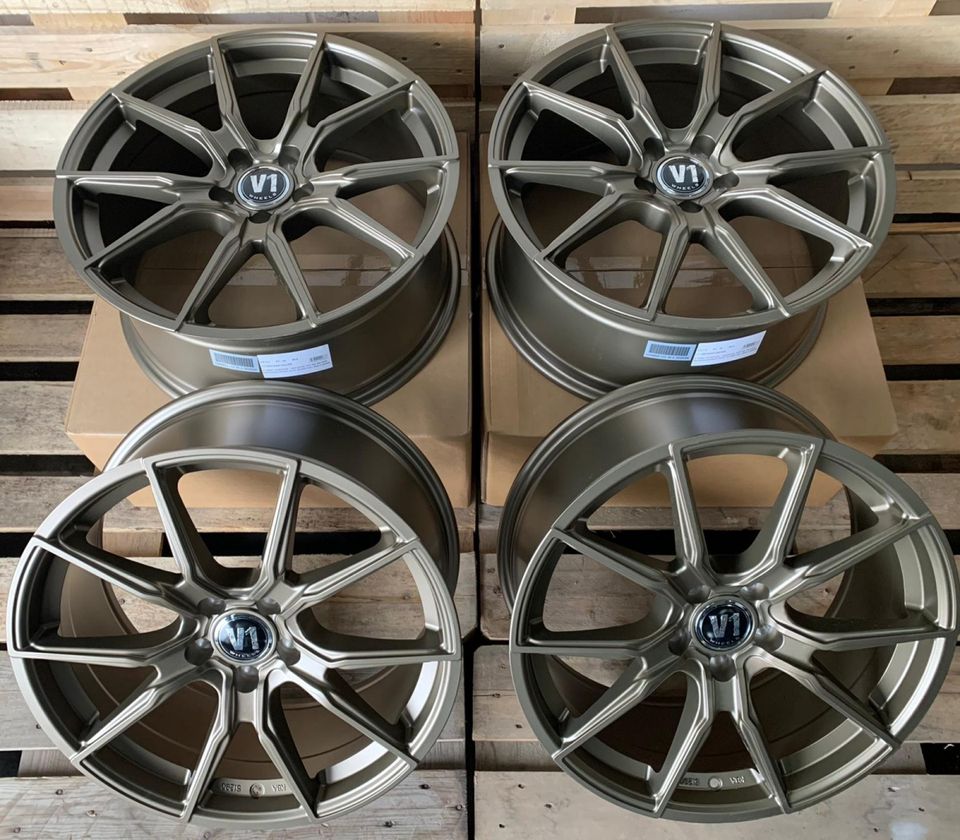 für BMW 1er F40 Styling 2er Active Gran Tourer X1 UKL 19 Zoll V1 Wheels V1 5/112 5x112 Felgen Bronze Mini Clubman UKL Countryman Mercedes CLA 117  212 213 207 220 C Klasse AMG W204 W205 in Rodgau