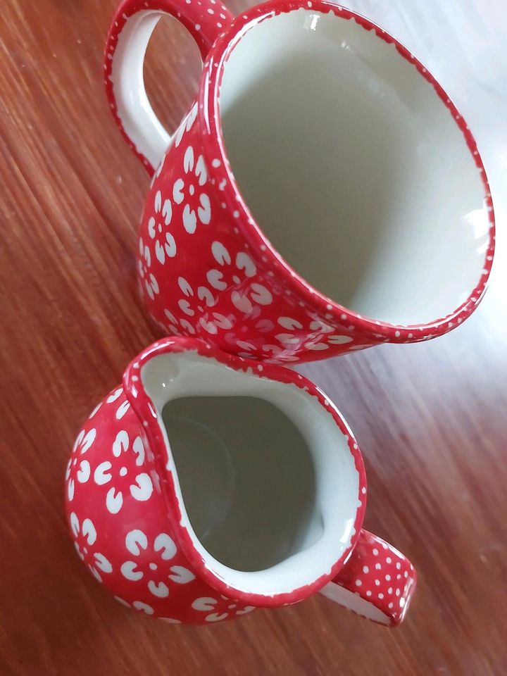 Besonderer Kaffeebecher und Milchkännchen Bunzlauer in Schellerten