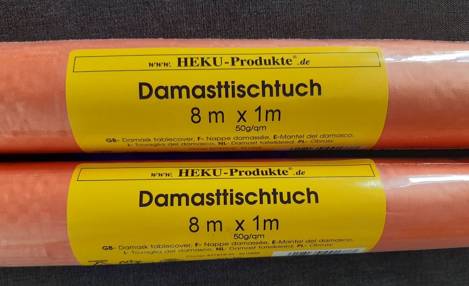 *** Tischtuch - Papier - Damastprägung - 8 x 1 m Rolle *** in Achim