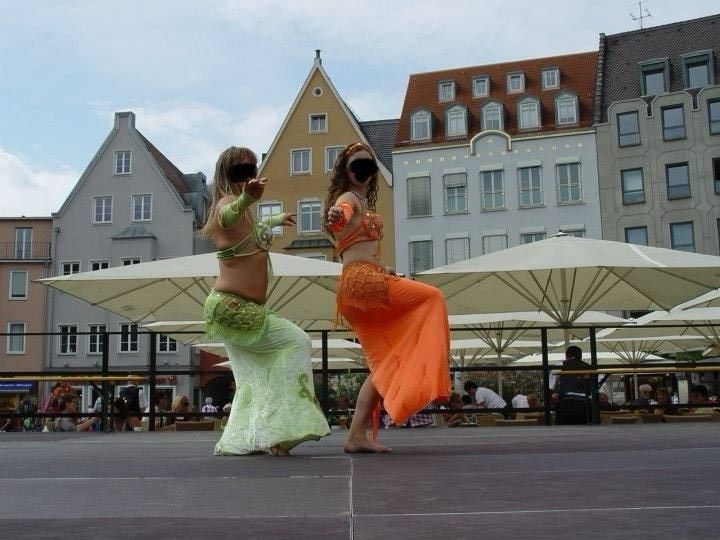 Duo Bauchtanz Kostüm Gr. 38 Orange 6 teilig  Bauchtanzkostüm in Augsburg