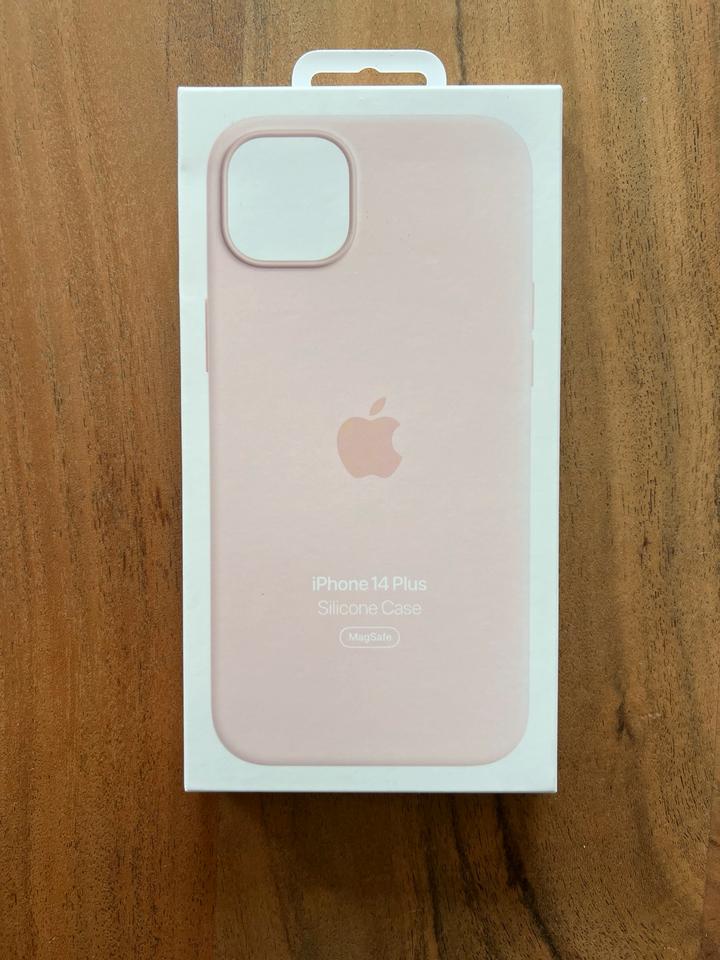 NEU-Original Silikon Magsafe Hülle iPhone 14 Plus + hellrosa in Burkhardtsdorf