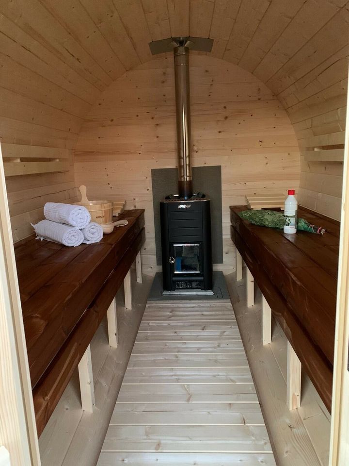 Mobile Sauna Saunafass Fasssauna mieten Vermietung in Osnabrück