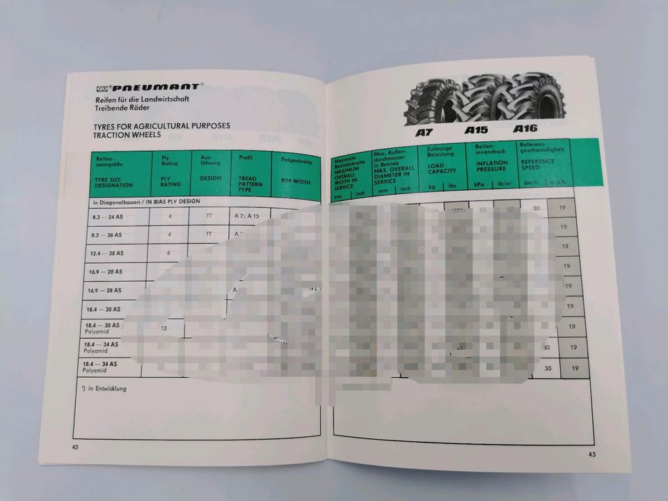 Pneumant Reifenratgeber 1989 VEB Reifenkombinat Fürstenwalde in Gera