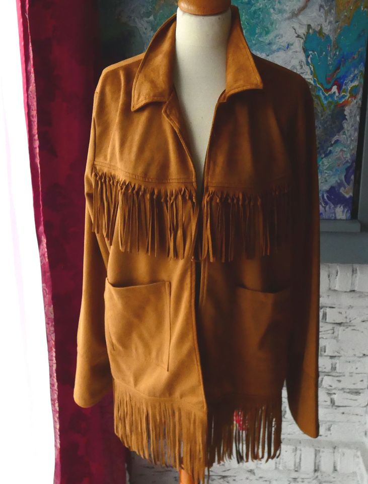 4 Jeansjacke Lederjacke Wildleder Optik Ibiza Hippie Jacke cognac in  Innenstadt - Köln Altstadt | eBay Kleinanzeigen ist jetzt Kleinanzeigen