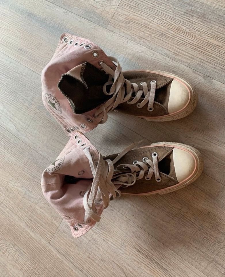 Chucks Converse All Stars Mädchen Größe 34 Khaki / rosé in Geesthacht