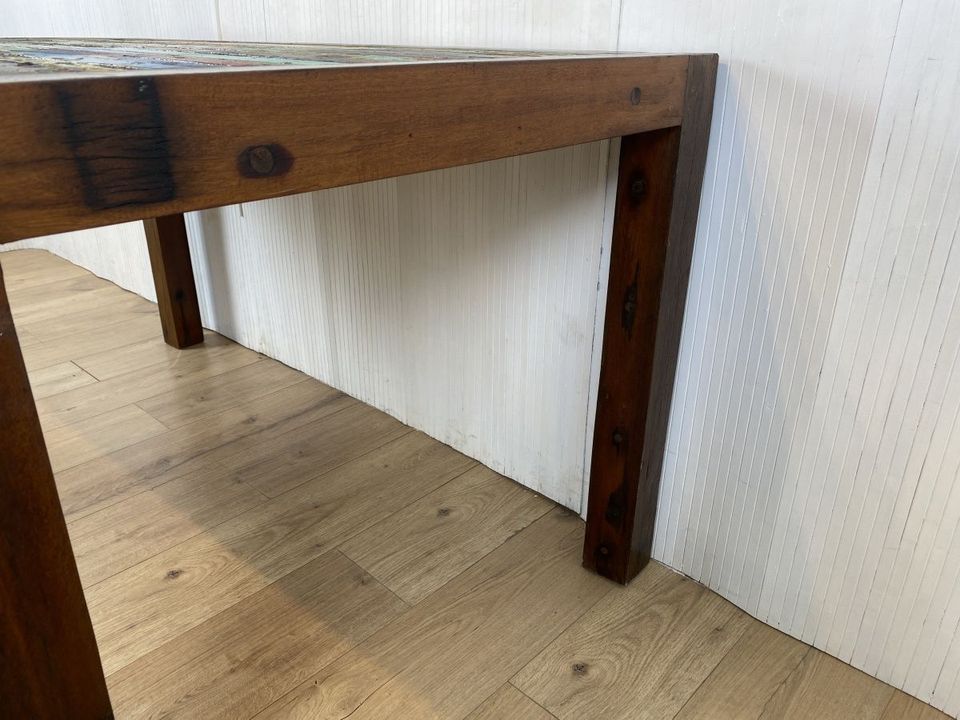 Boatwood by WMK # Besonders schöner Esstisch (150x90cm) aus altem Bootsholz, ein handgefertigtes Unikat aus massivem Teakholz # Tisch Esszimmertisch Küchentisch Holztisch Gastro Dinning Table Loft in Berlin