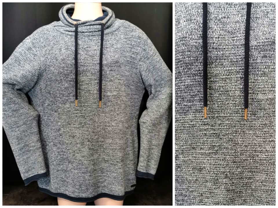 Pullover Pulli Shirt blau grau Größe L Tom Tompson Demim Kordel in Wunstorf